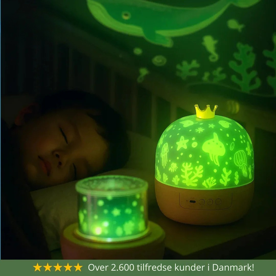 SkySerenity™ – "Drift Into Dreams Under Gentle Stars" Stjernehimmelprojektor til nem sengetid