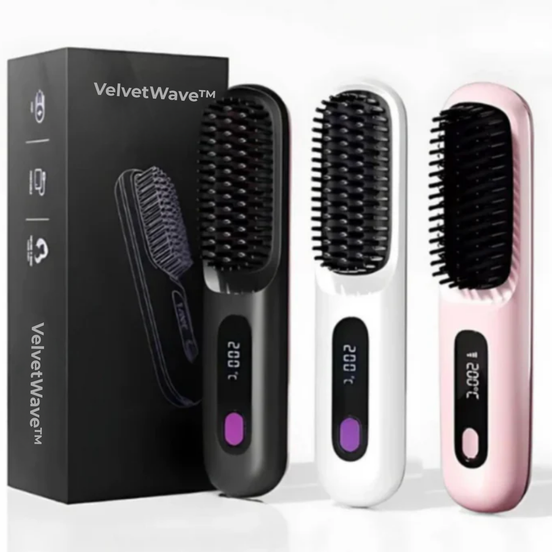 VelvetWave™ Brush | Uforstyrret Glamour – Din genvej til salonperfekt hår hver dag!
