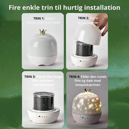 SkySerenity™ – "Drift Into Dreams Under Gentle Stars" Stjernehimmelprojektor til nem sengetid