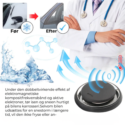 CryoShield AutoDefrost™ | Det smelter direkte – holder glasset klart hele vinteren.