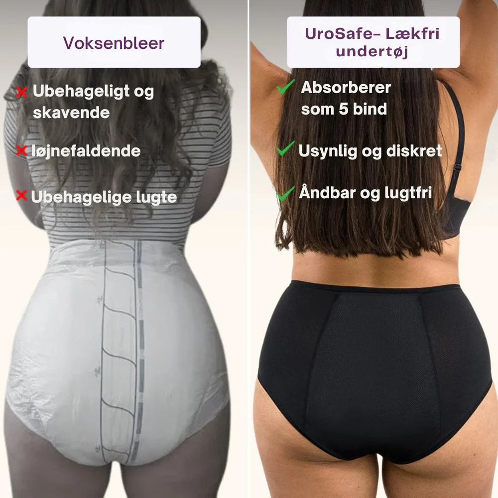 UroSafe™ - Lækfri undertøj (2+1 GRATIS)