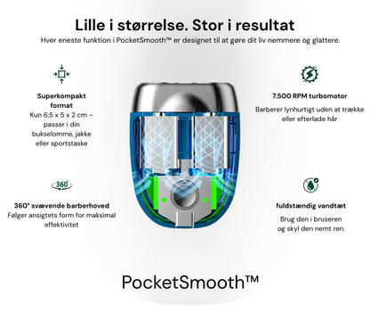 PocketSmooth™ – Professionel barbering i lommestørrelse